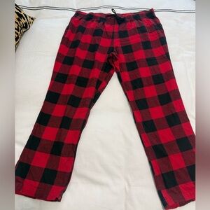Old Navy Red and Black Plaid Pajama Pants, Size XL
